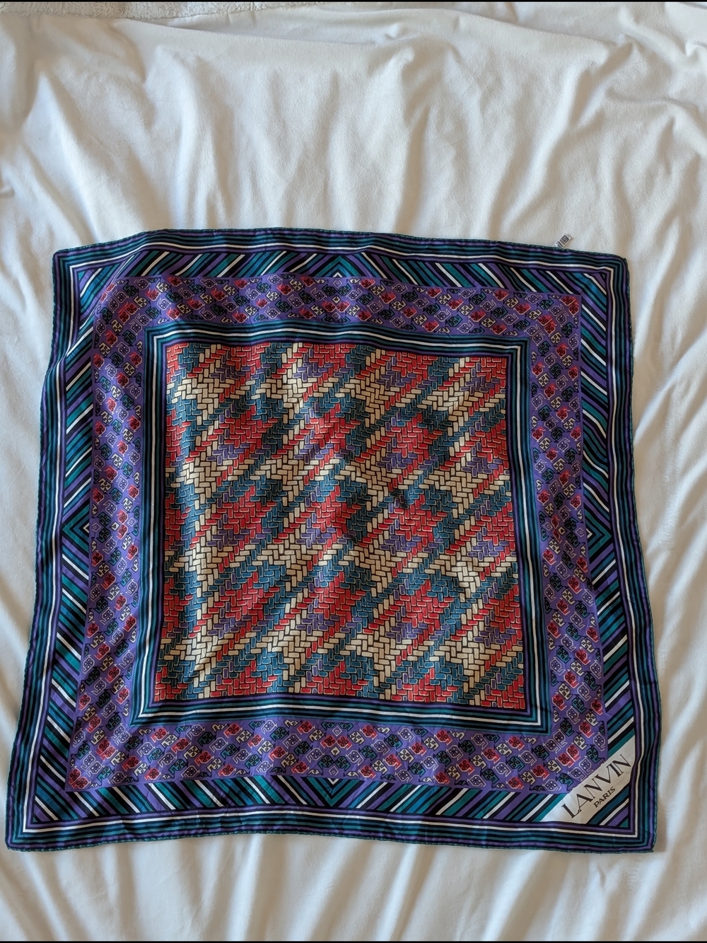 LANVIN Paris 100% silk Scarf